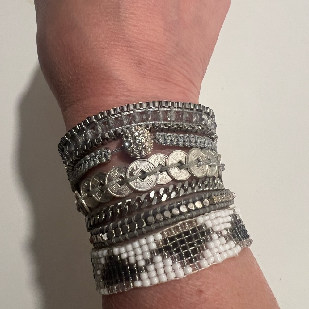 Victoria Emerson. Mixed media layered bracelet
